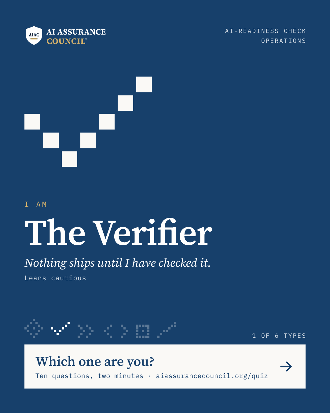 An example result card. I am The Verifier. Nothing ships until I have checked it.